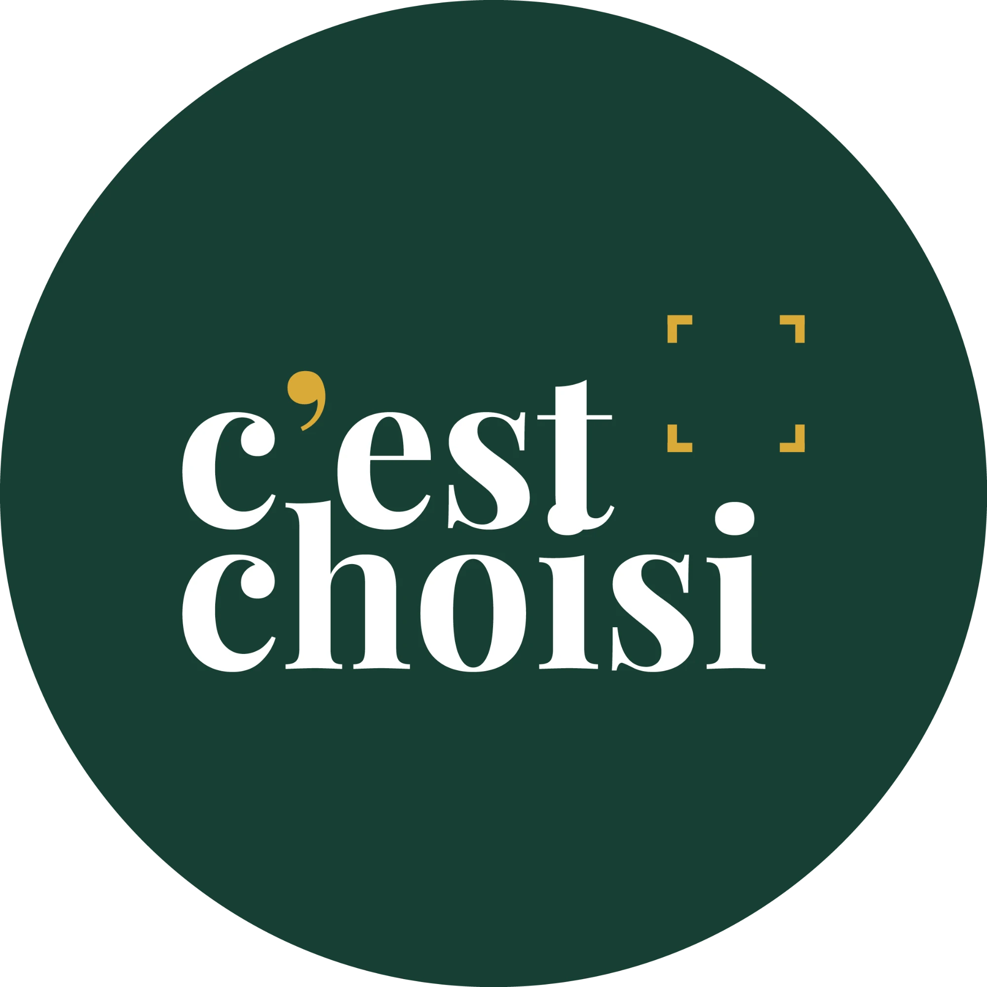 Pictogramme rond «&nbsp;c’est choisi&nbsp;» : une fourchette dans un cadre de scan